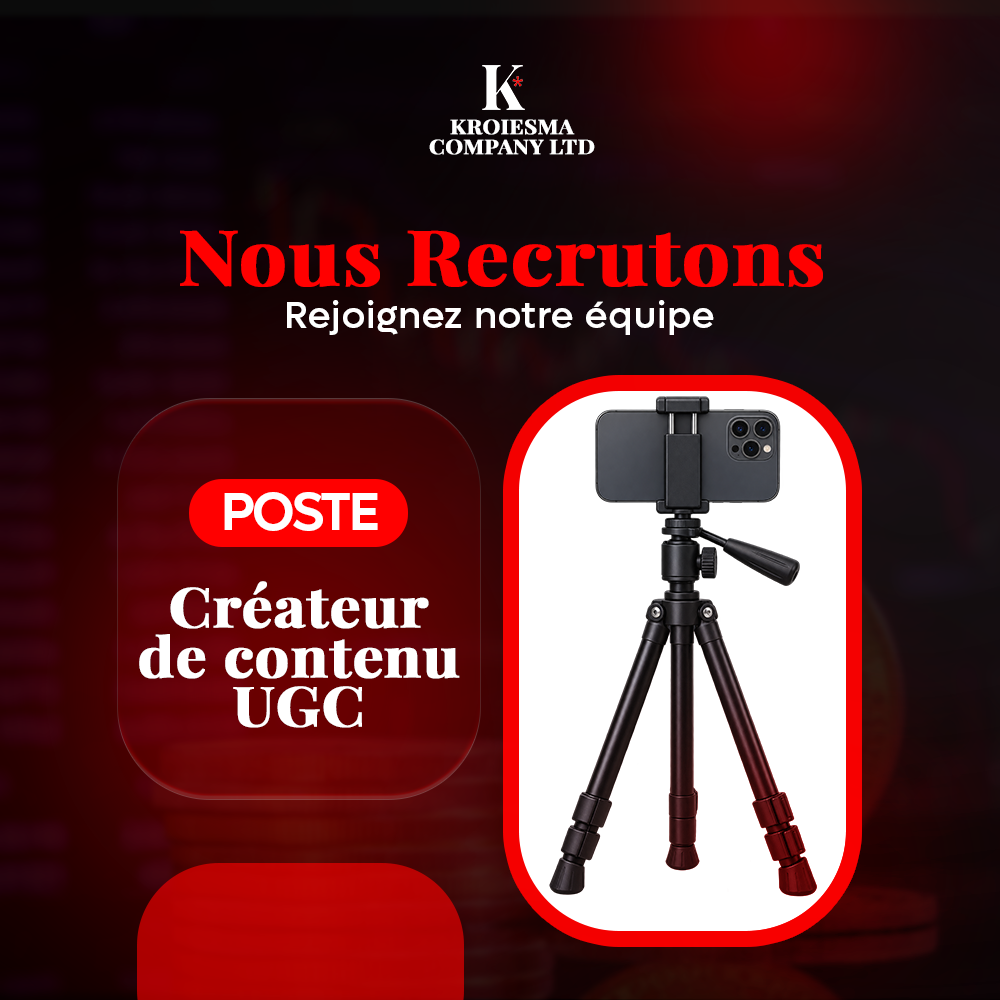 Visuel de l'offre Créateur de Contenu UGC